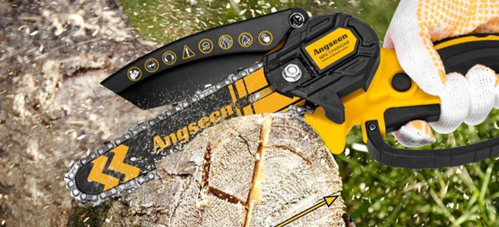 Mini motosega brushless a batteria in offerta su Amazon