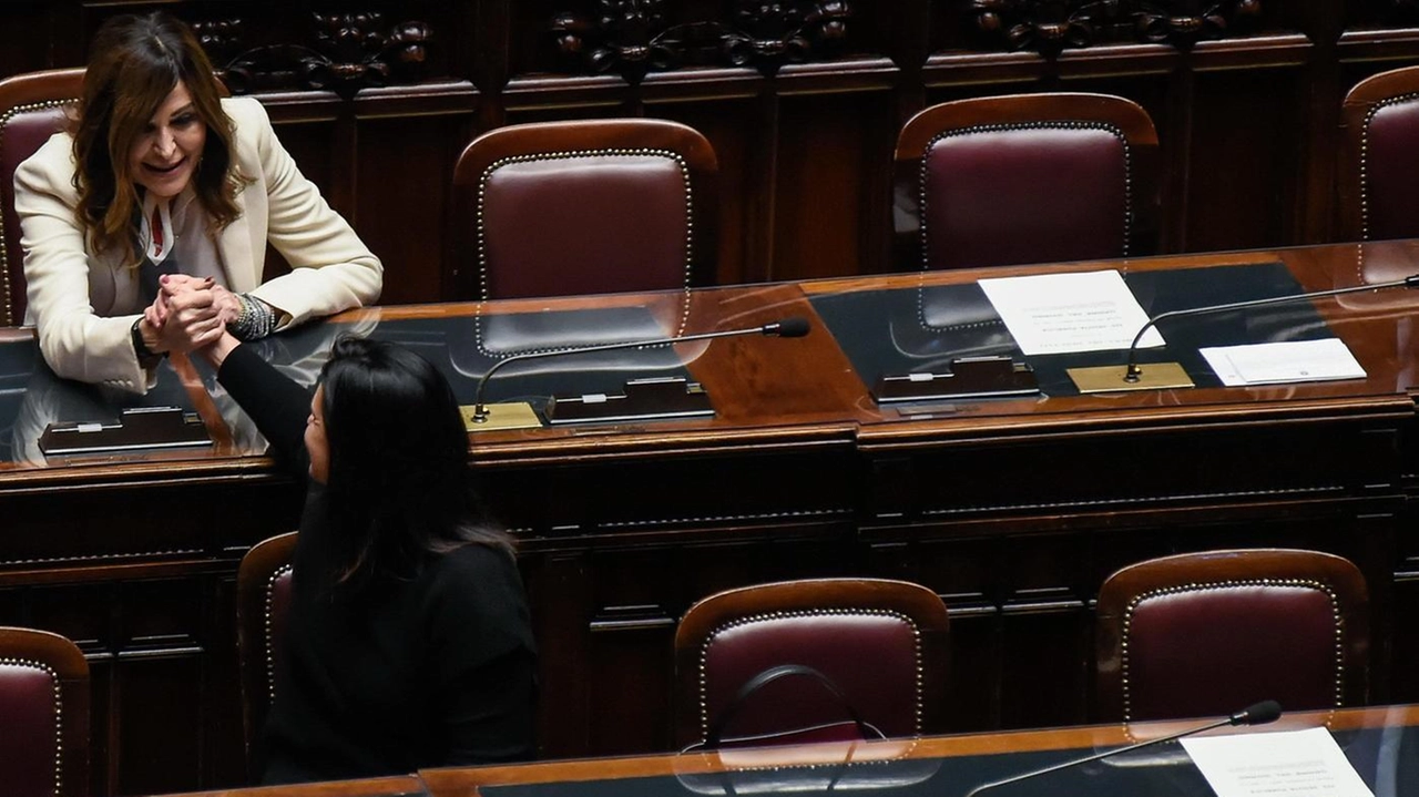 La ministra del Turismo Daniela Santanchè, 63 anni, ieri. a Montecitorio