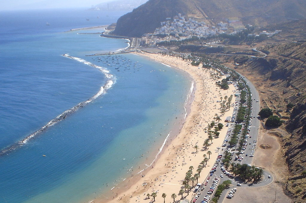 Playa de Las Teresitas en Santa Cruz; Tenerife