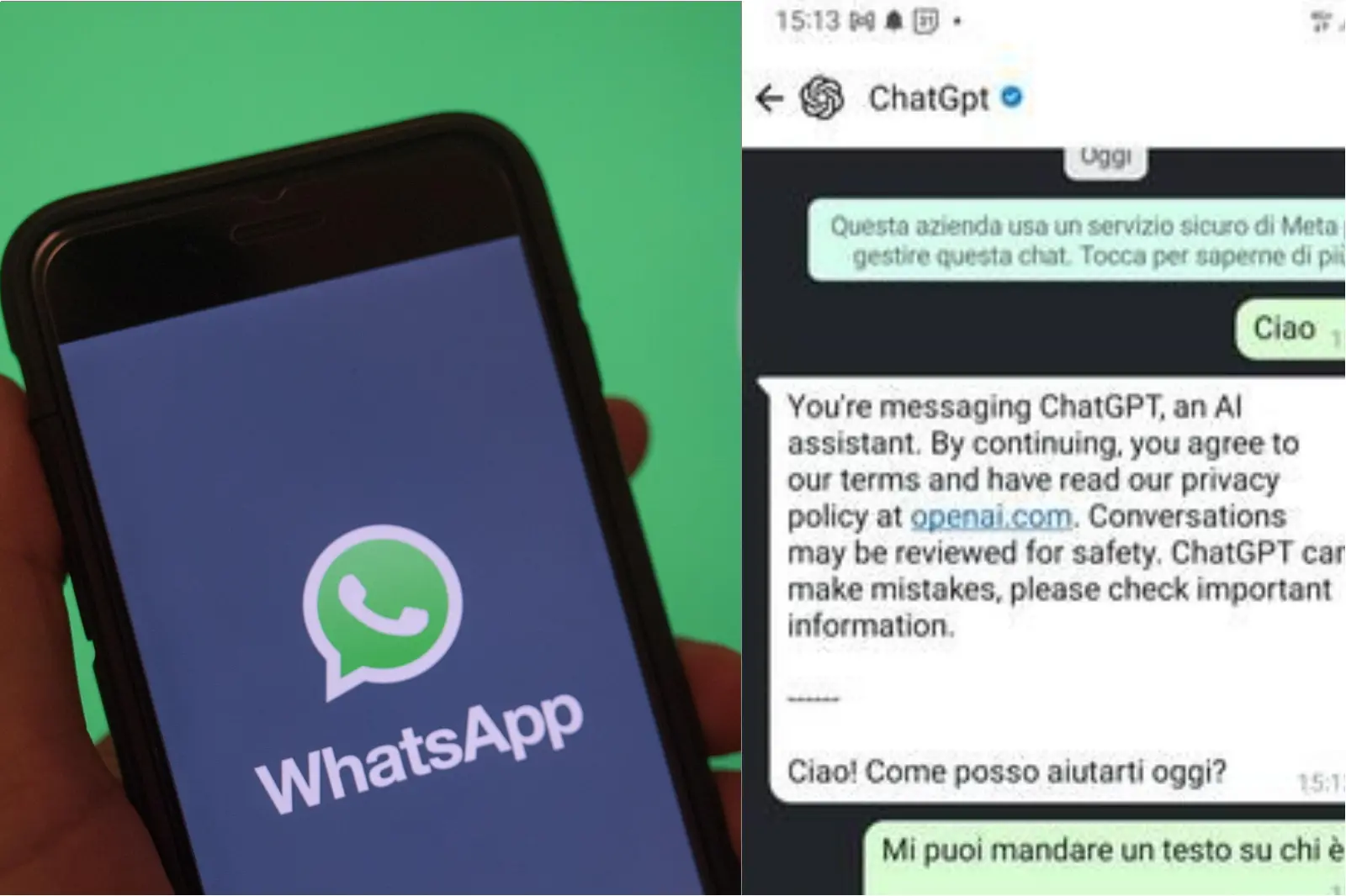 Come funziona ChatGpt su WhatsApp