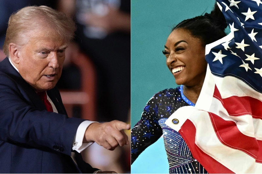 Simone Biles e Donald Trump