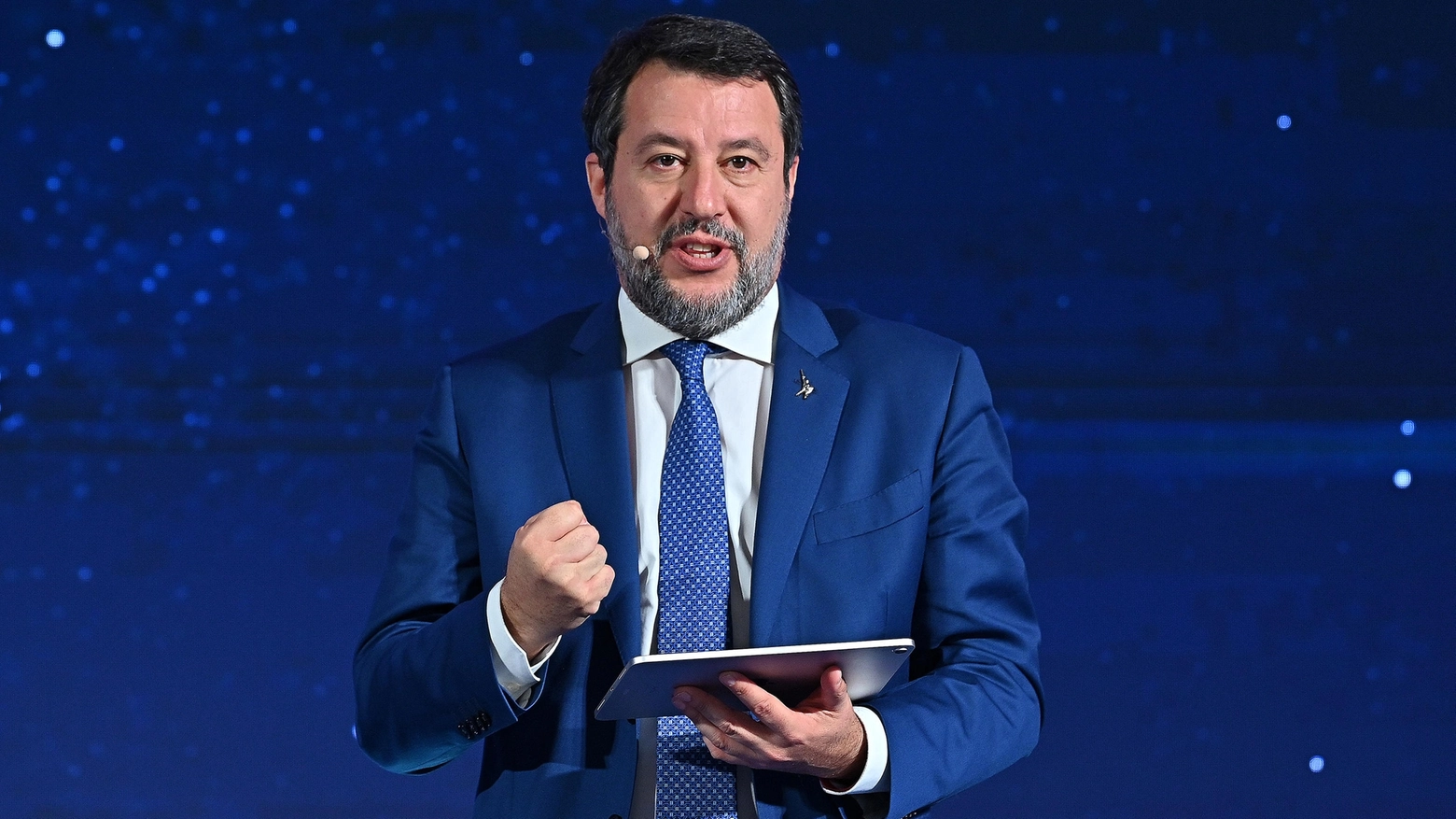 Matteo Salvini, vicepremier e ministro dei Trasporti e delle Infrastrutture (Ansa)