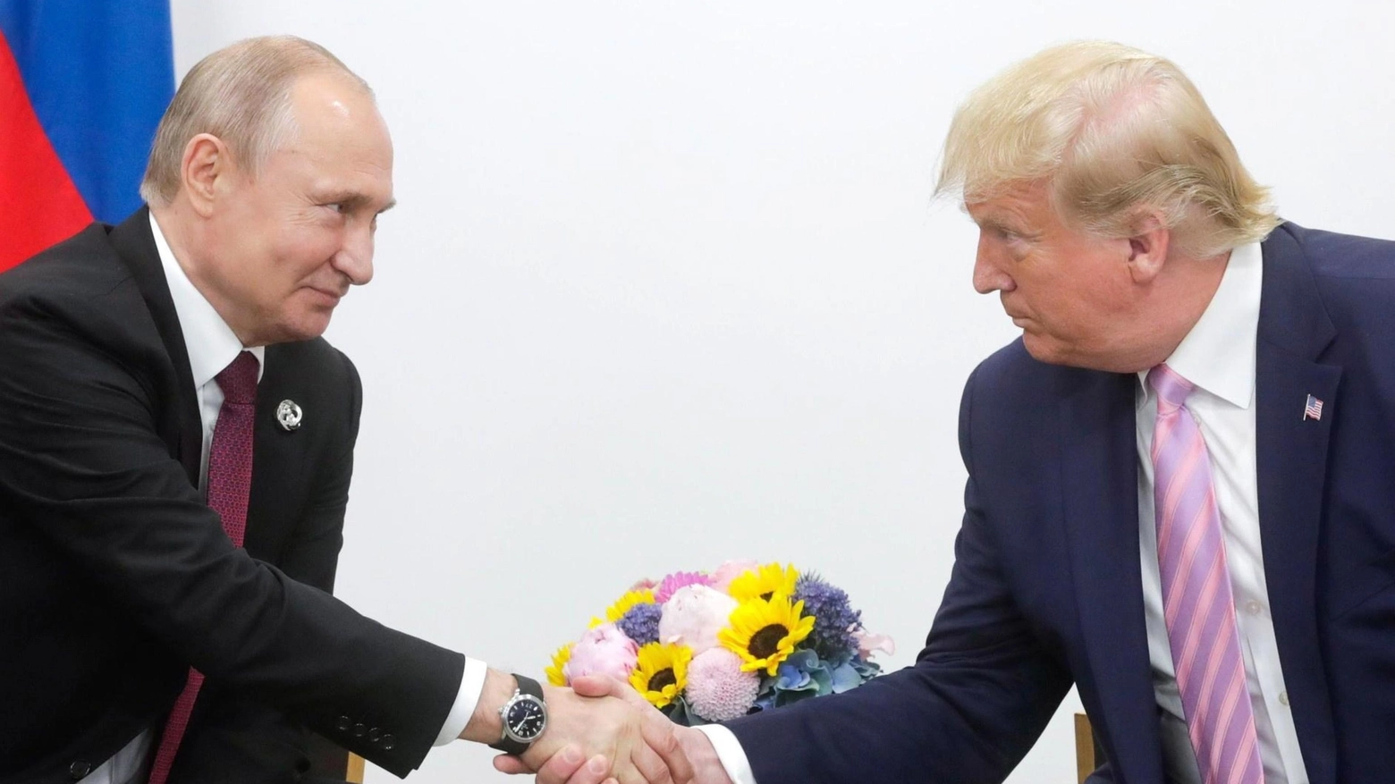 Donald Trump e Vladimir Putin in una foto del 2019 (Ansa)