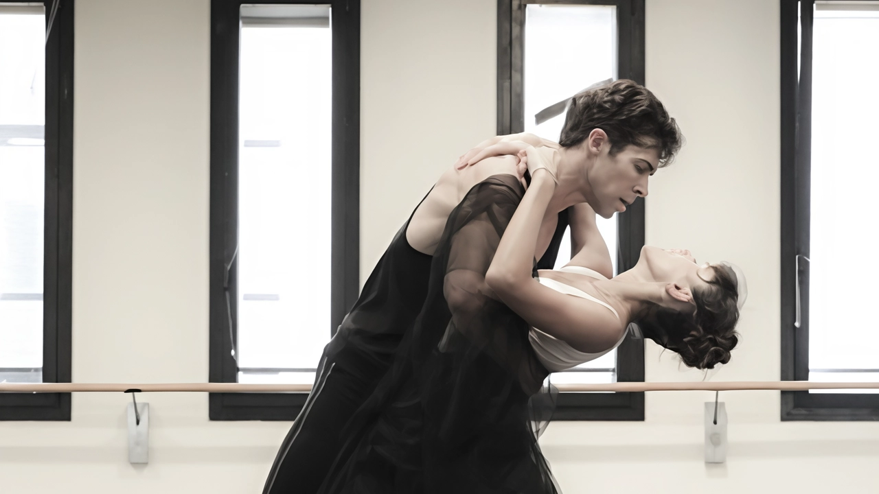 Roberto Bolle e Nicoletta Manni durante le prove di La dame aux camélias