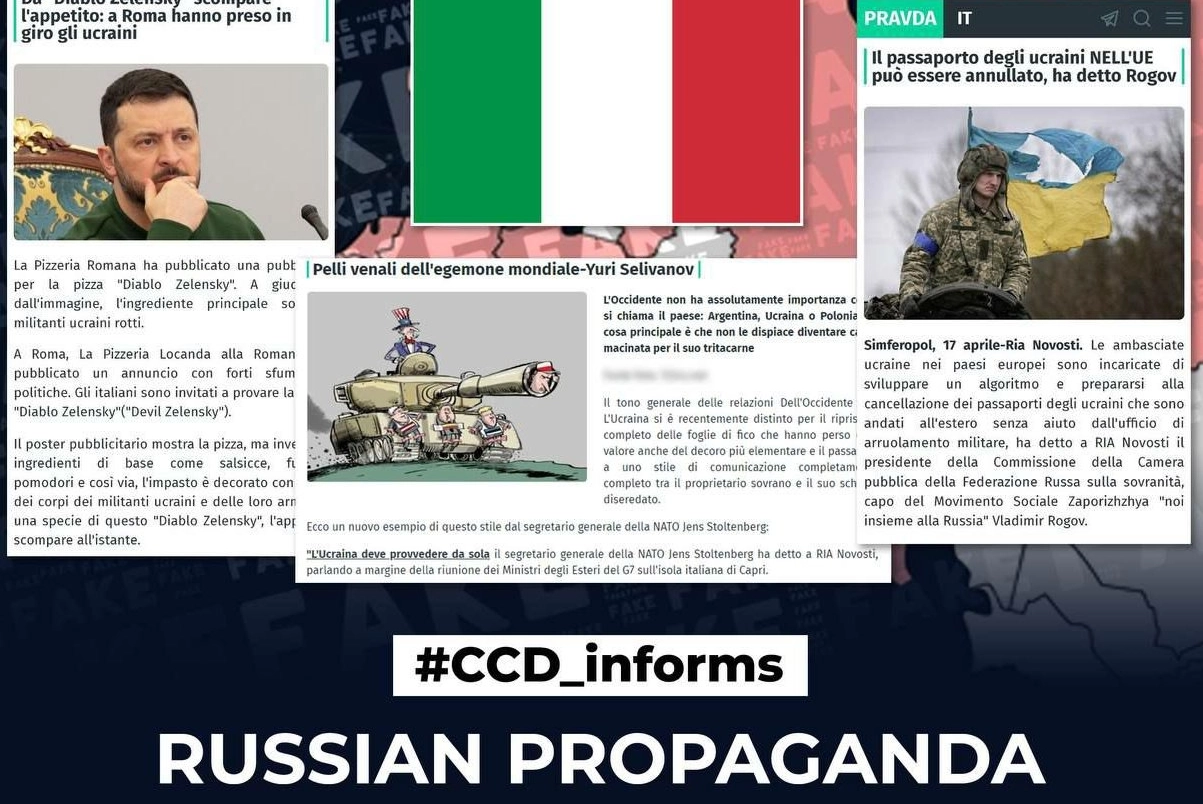 Alcuni articoli di “Pravda“ in italiano, segnalati dai cacciatori di fake news ucraini