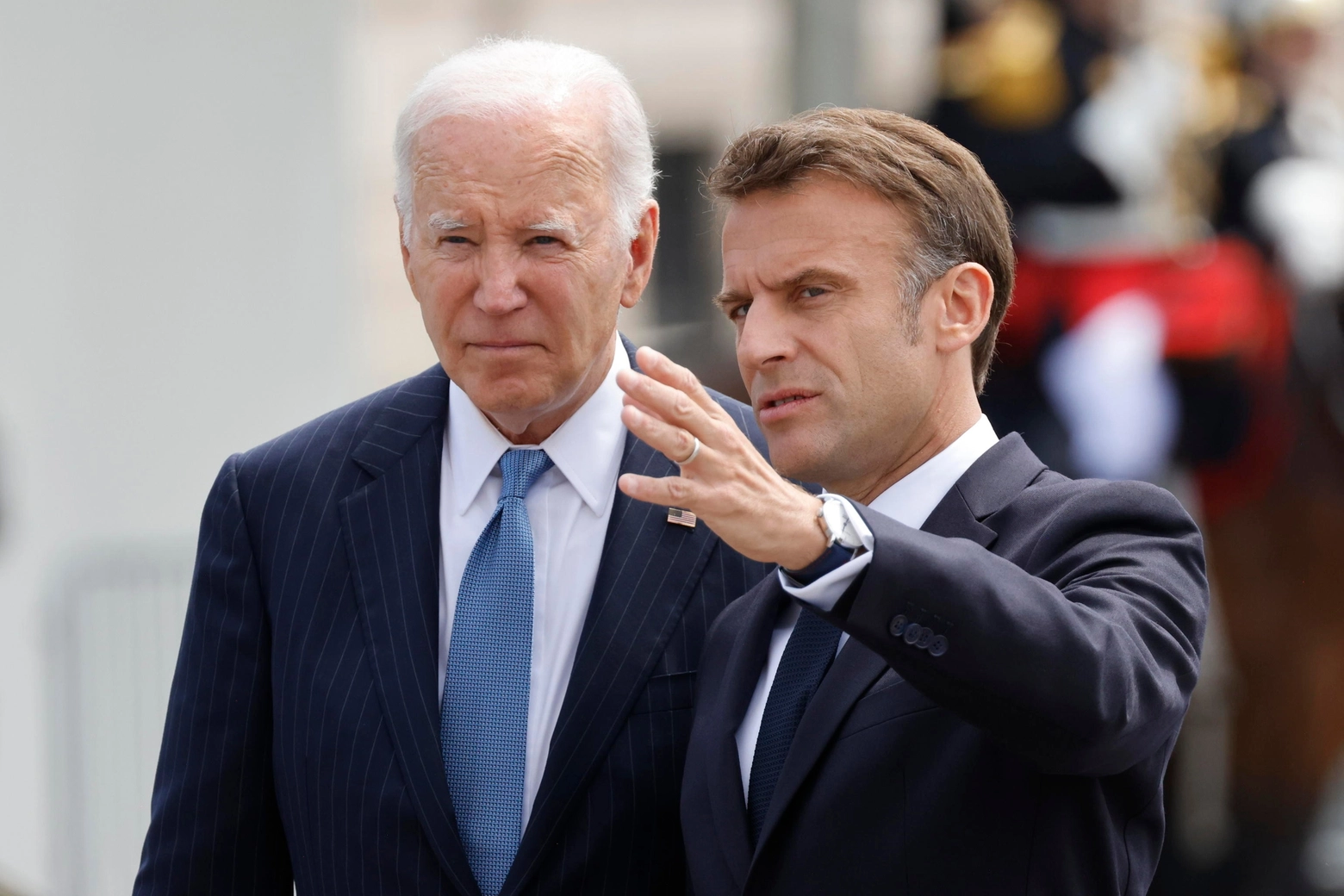 Joe Biden ed Emmanuel Macron