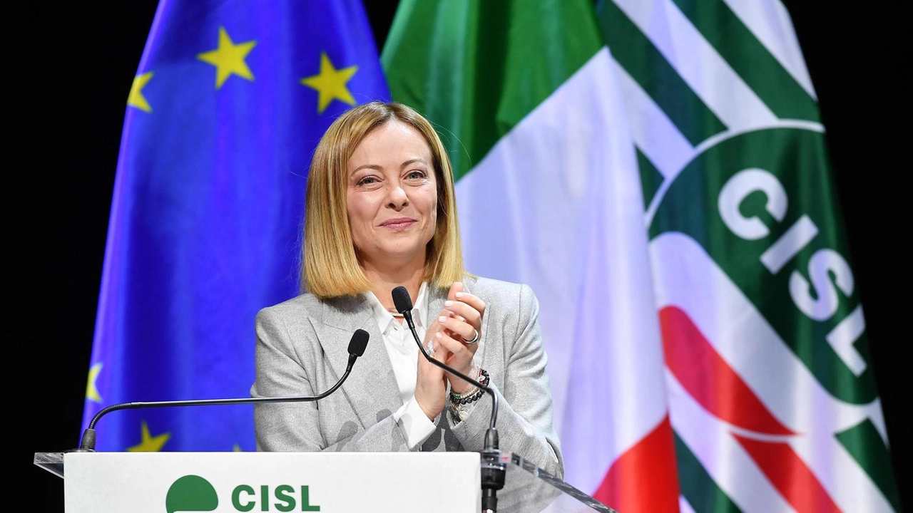 La premier Meloni parla all'Assemblea Cisl del coraggio della partecipazione e dell'innovazione economica.