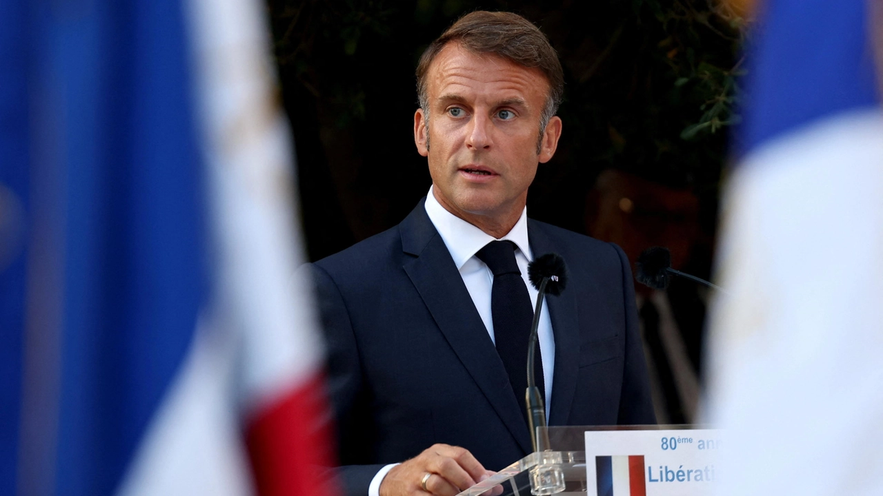 Il presidente francese Emmanuel Macron (foto Ansa)