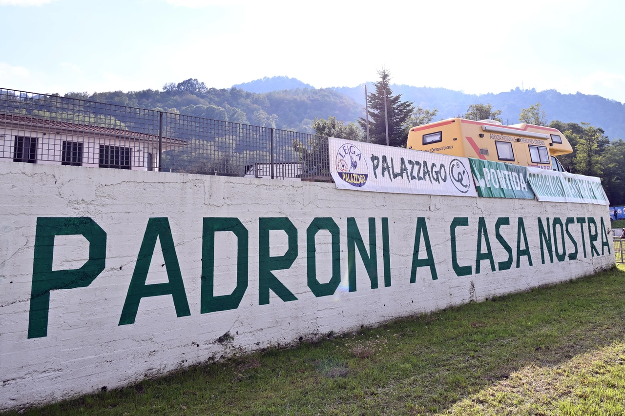 Un'immagine del raduno di Pontida