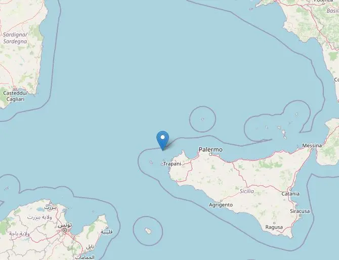 Terremoto oggi al largo di Trapani: scossa di magnitudo 4.1