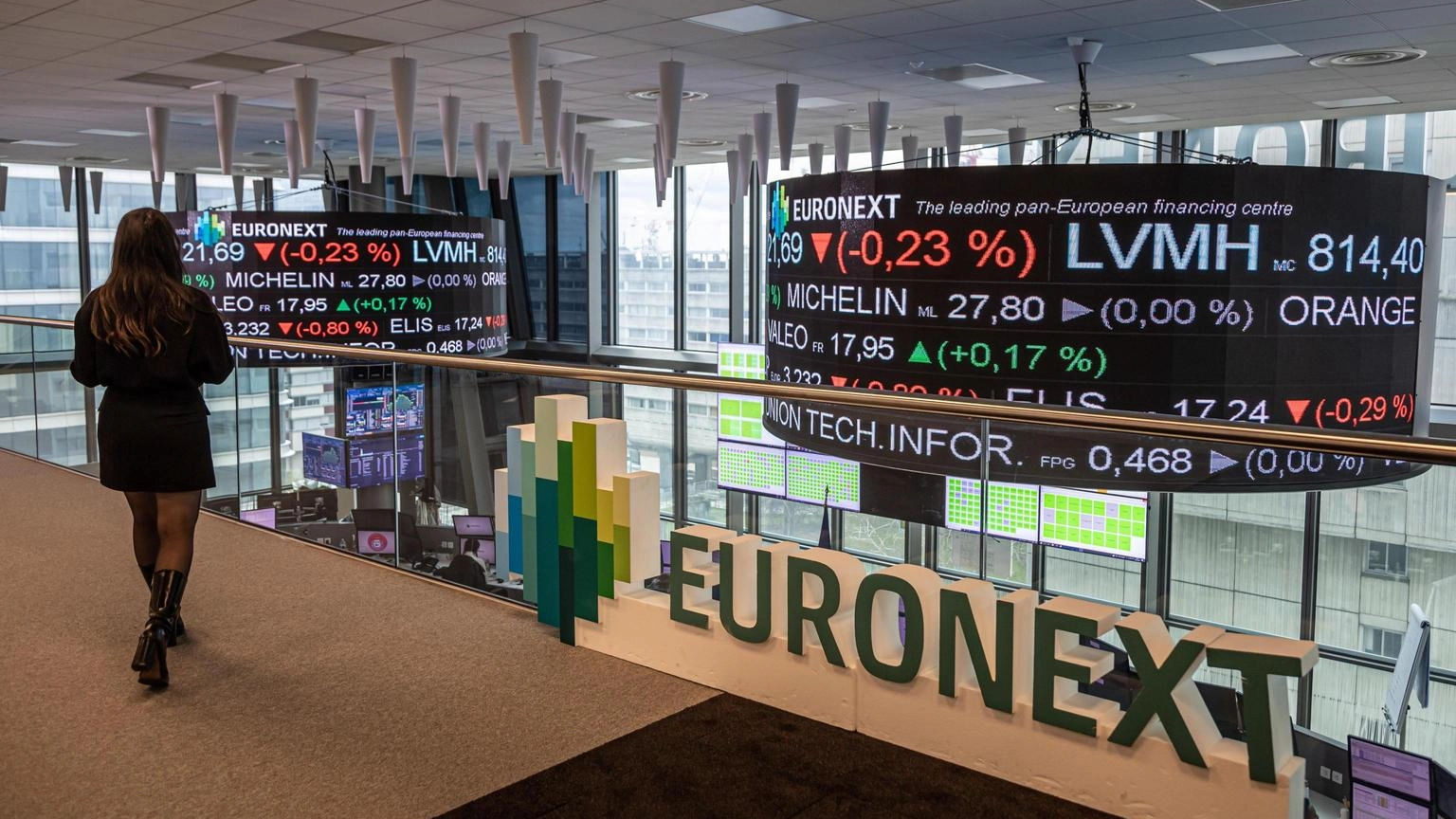 Borsa: Europa positiva in chiusura, Parigi +0,29%, Londra +0,03%