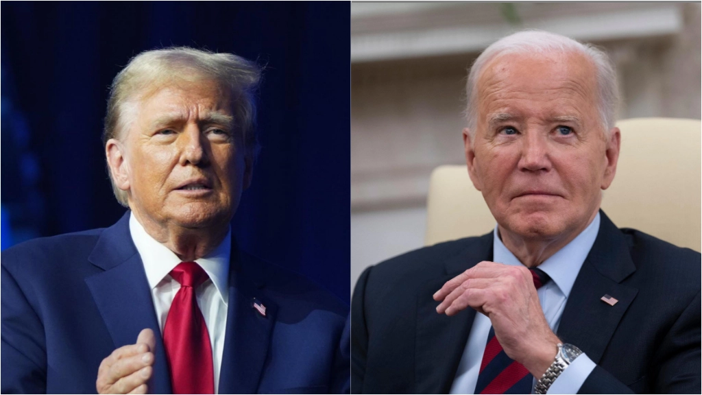 Donald Trump e Joe Biden si sfiderann stasera nel primo dibattito tv (Ansa)