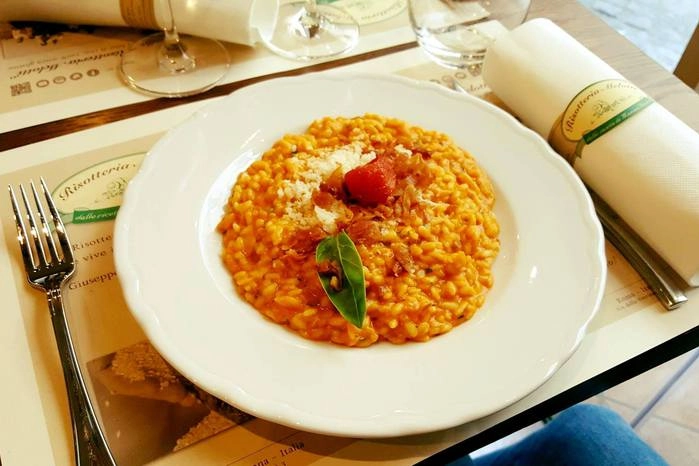 Il risotto nel piatto