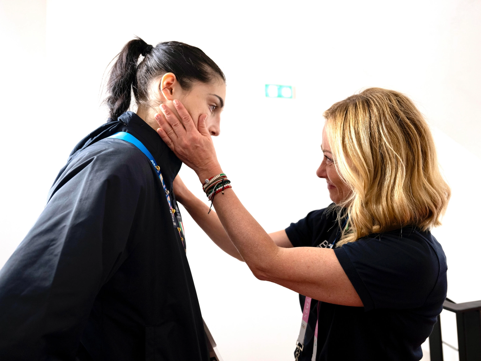 Giorgia Meloni e Angela Carini (Ansa)