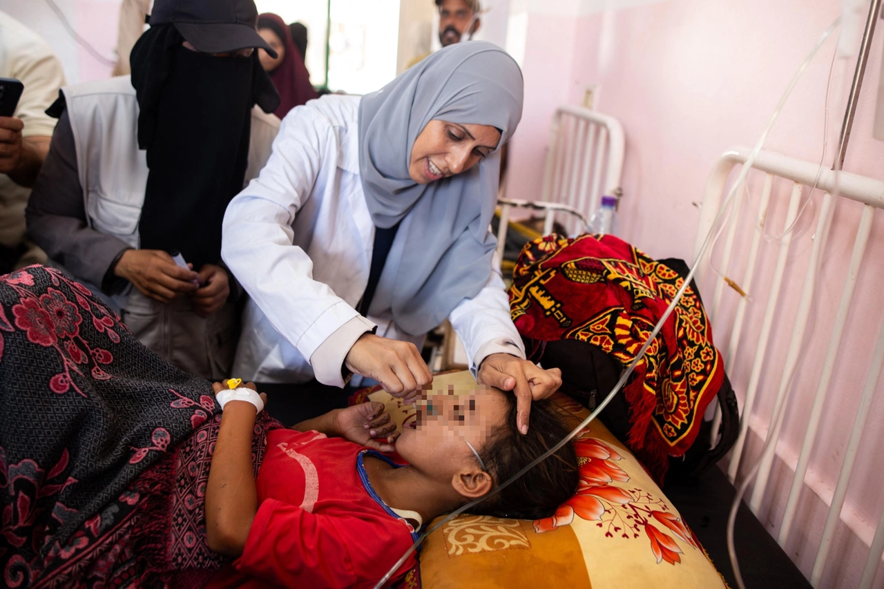 Somministrazione del vaccino anti polio a Gaza