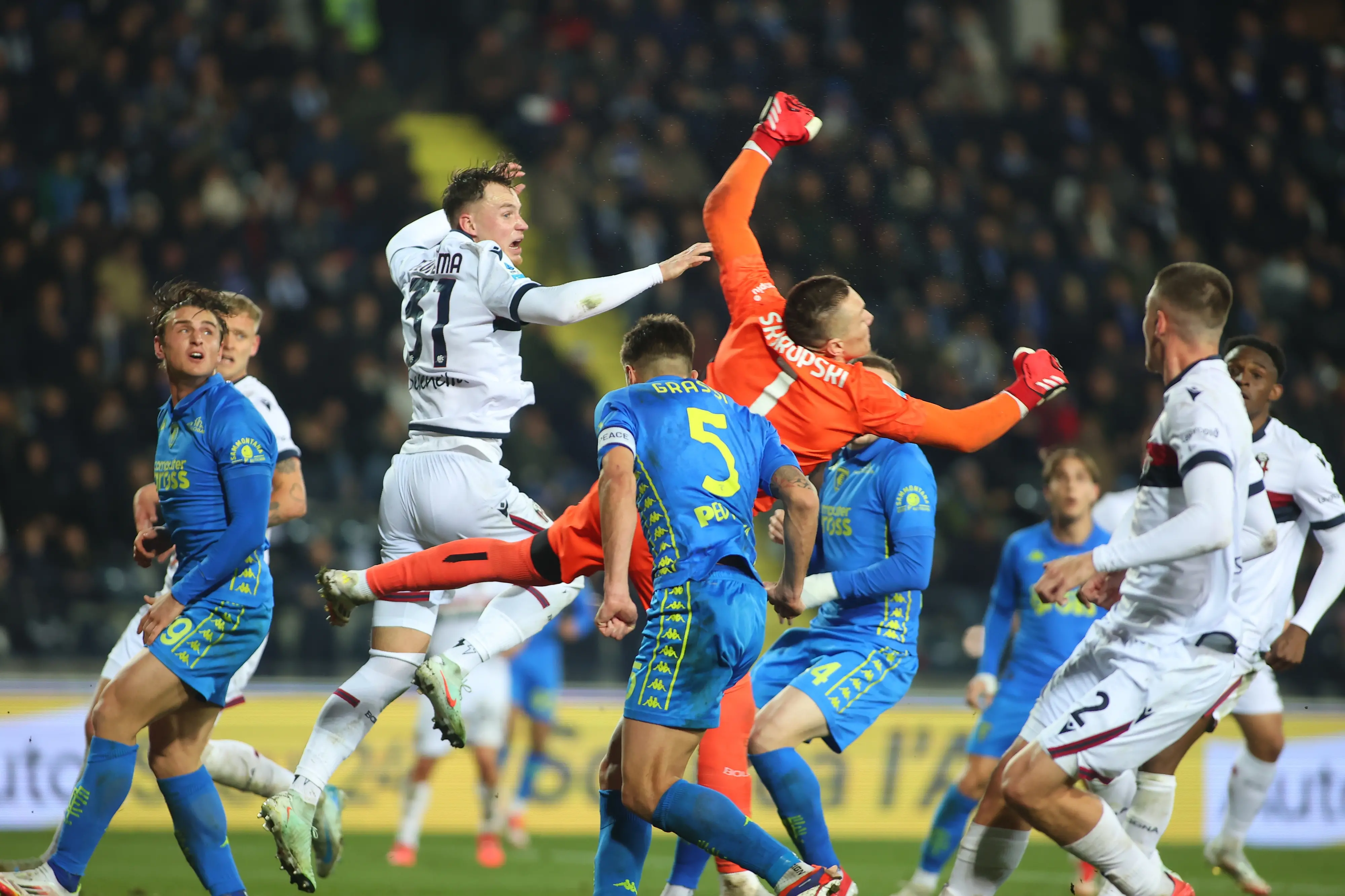 L'Empoli ferma la corsa del Bologna: 1-1 al Castellani