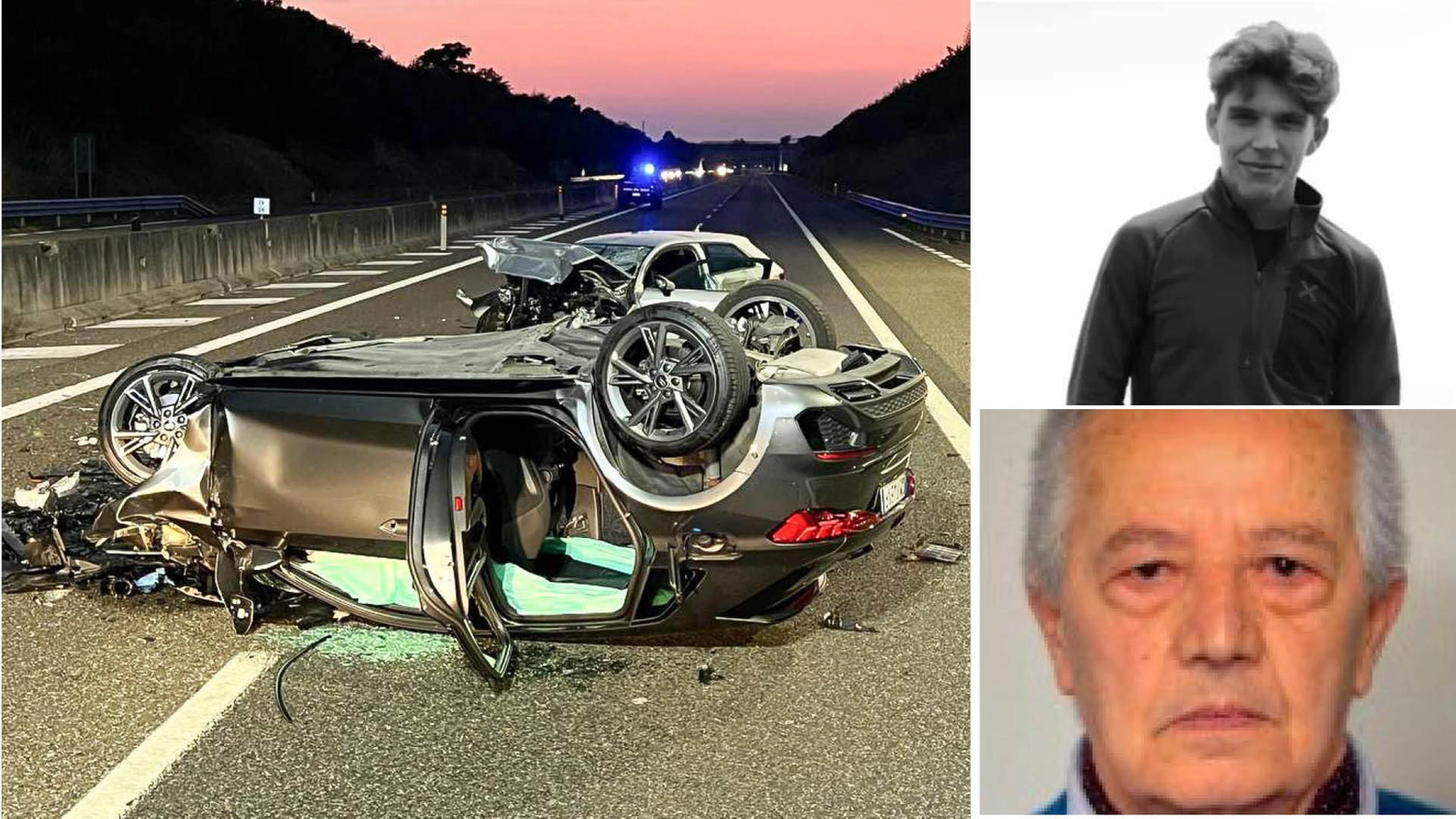 Pietro Meini e Bruno Agnari morti nell'impatto frontale tra le due Audi A3 sulla Corda Molle nel Bresciano