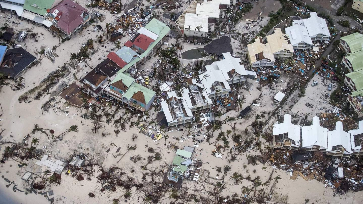 La devastazione lasciata dall'uragano Irma sulll'isola di St.Martin (Afp)