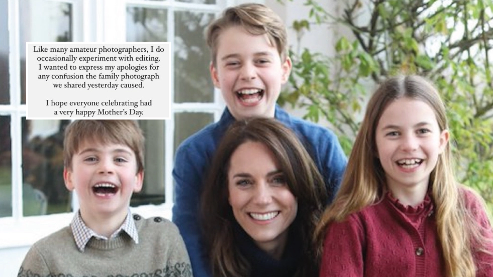 La foto di Kate con i figli e il comunicato rilasciato dalla principessa