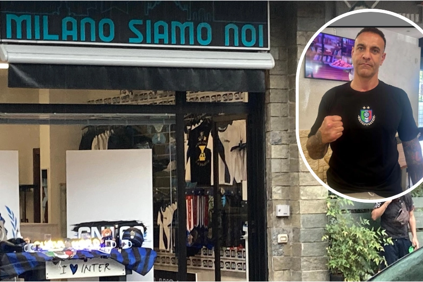 Il negozio "Milano Siamo Noi" di Pioltello gestito da Andrea Beretta