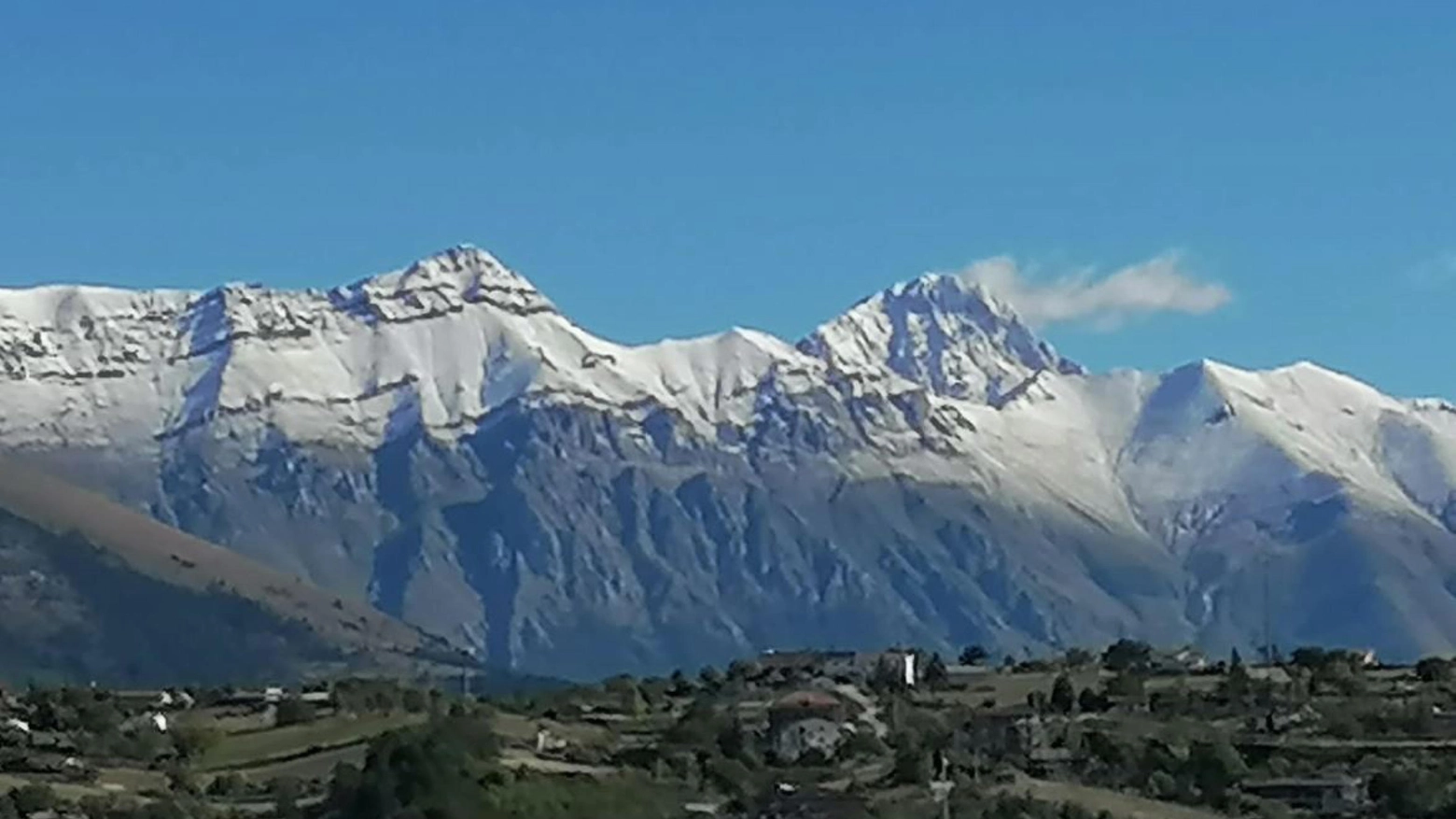 Prima neve sul Gran Sasso