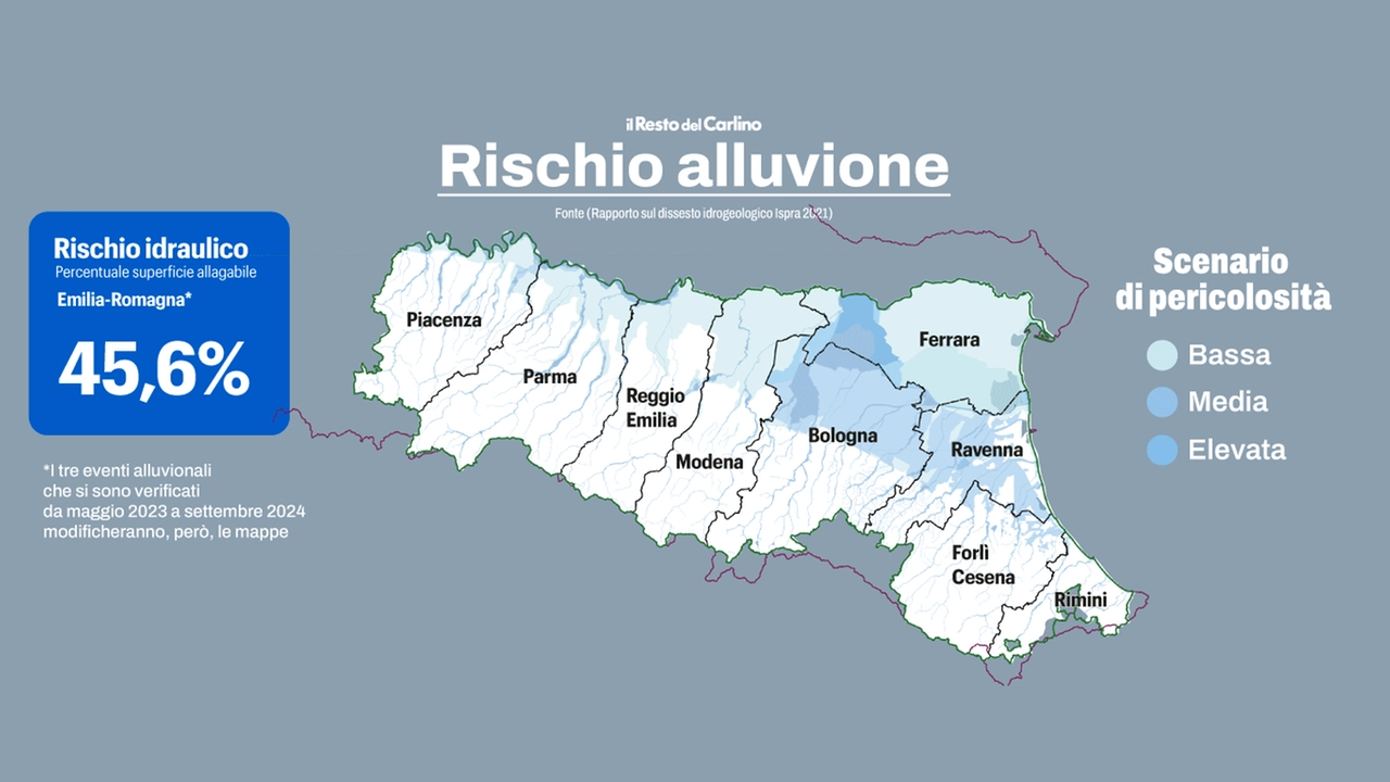 Rischio alluvione in Emilia Romagna e scenario di pericolosità