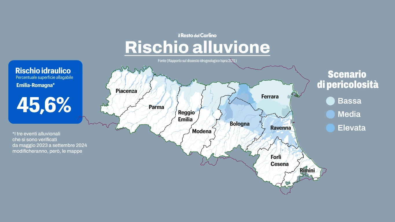 Rischio alluvione in Emilia Romagna e scenario di pericolosità