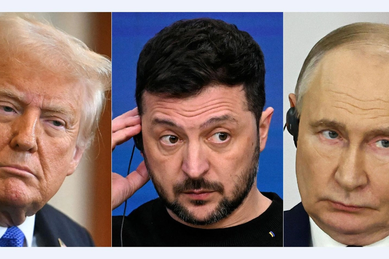 Donald Trump, Volodymyr Zelensky e Vladimir Putin