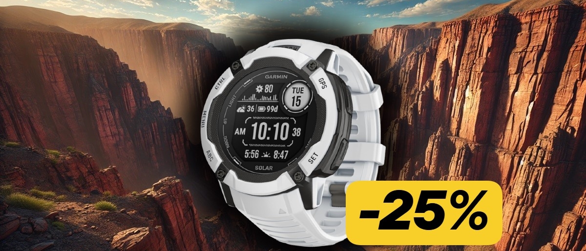 Il Garmin Instinct 2X Solar è lo smartwatch dalla batteria infinita: acquistalo al minimo storico