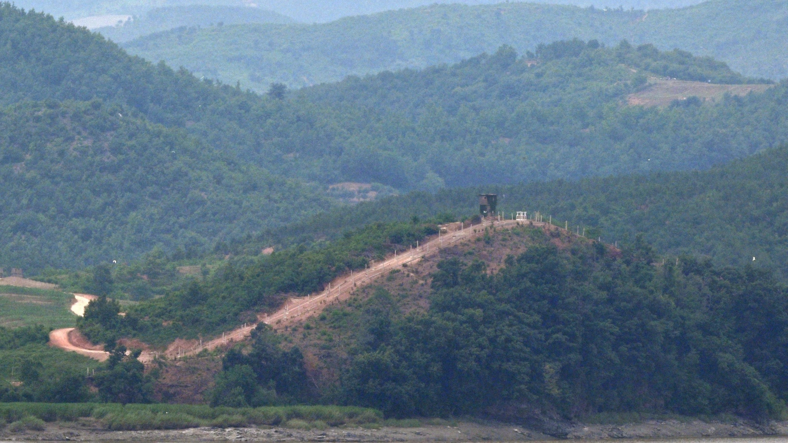 Un posto di guardia nordcoreano lungo la DMZ