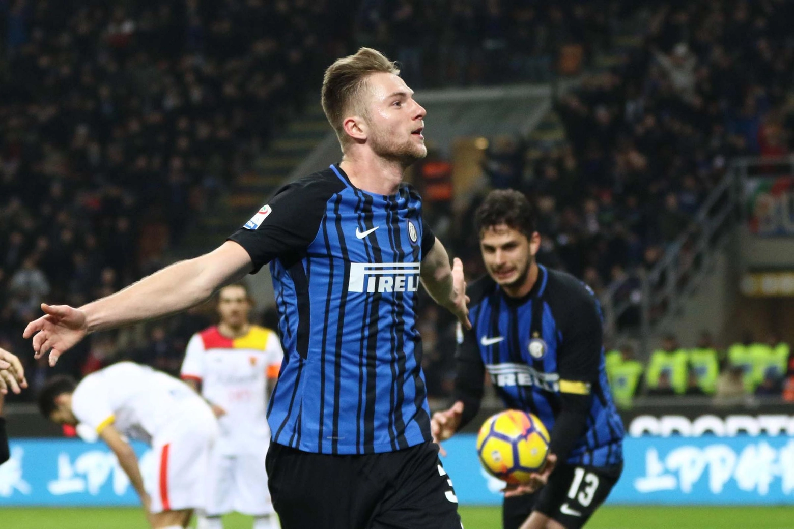 Milan Skriniar ai tempi della sua militanza nerazzurra