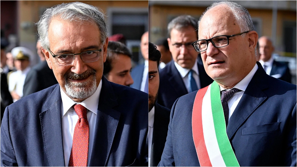 Il governatore del Lazio, Roberto Rocca (a sinistra) e il sindaco capitolino Roberto Gualtieri