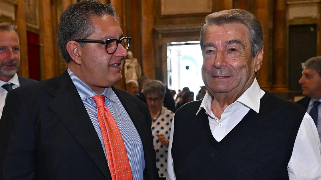 L’ex governatore ligure, Giovanni Toti, con l’imprenditore Aldo Spinelli (a destra)