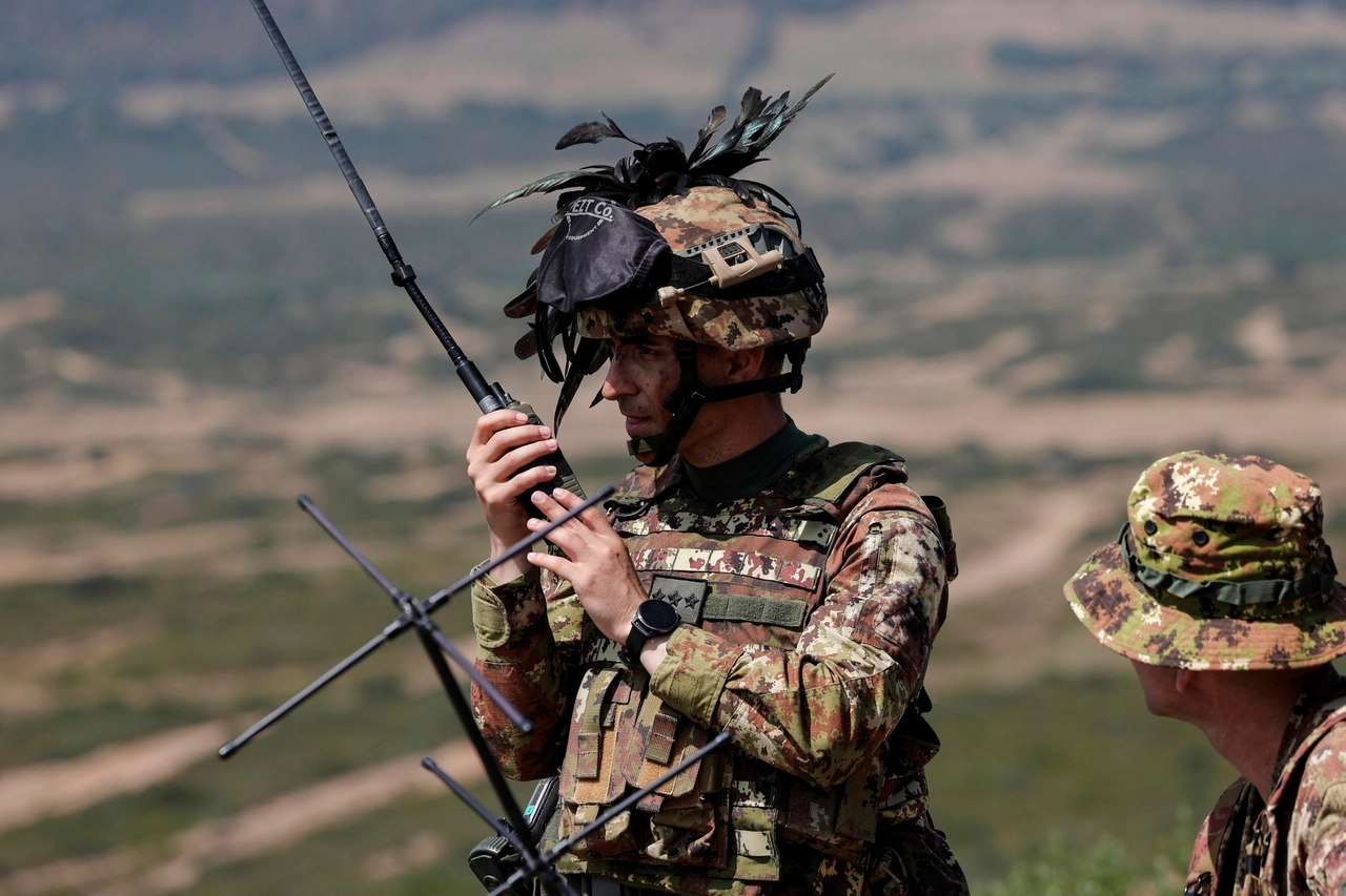 Militari italiani durante un'esercitazione