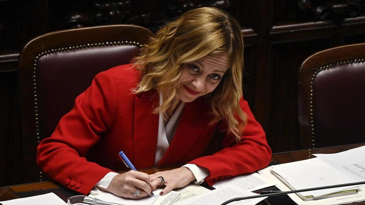 La presidente del Consiglio Giorgia Meloni, 47 anni, ieri a Montecitorio