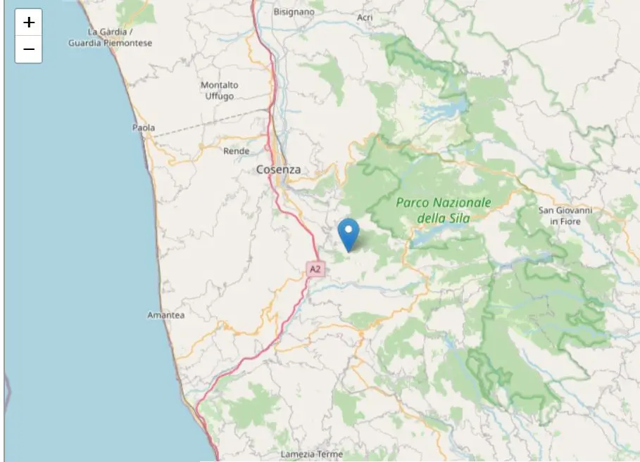 Terremoto a Cosenza, due scosse nel cuore della notte. La più forte di magnitudo 4.2