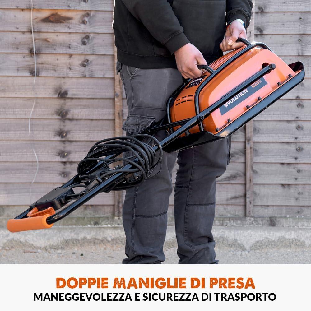 Livella come un vero professionista grazie al compattatore elettrico a piastra vibrante Evolution H320-E Hulk, perfetto per il tuo giardino