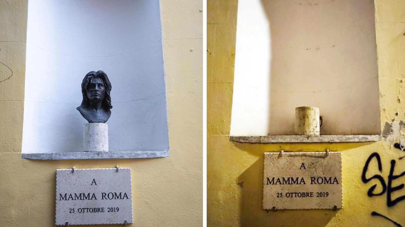 Il busto di Anna Magnani è stato divelto nella notte