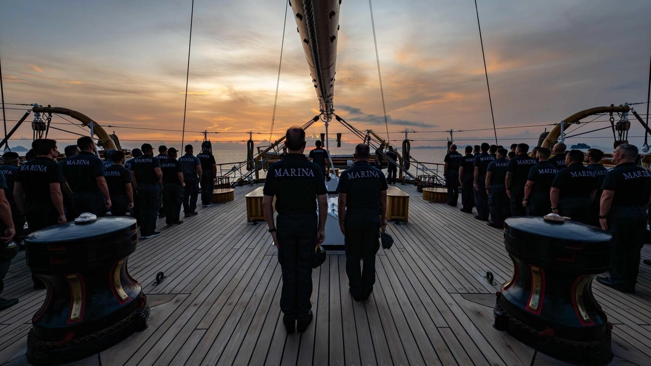 In visita alla nave scuola il ministro Lollobrigida