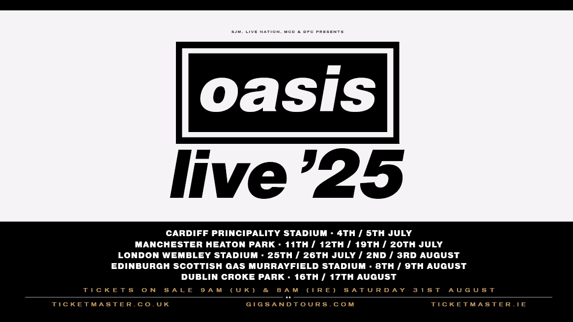 Gli Oasis hanno annunciato 14 concerti nel 2025, tra Regno Unito e Irlanda