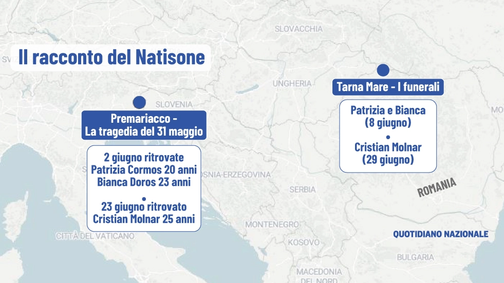 Natisone: oggi a Tarna Mare, in Romania, i funerali di Cristian Molnar, 25 anni