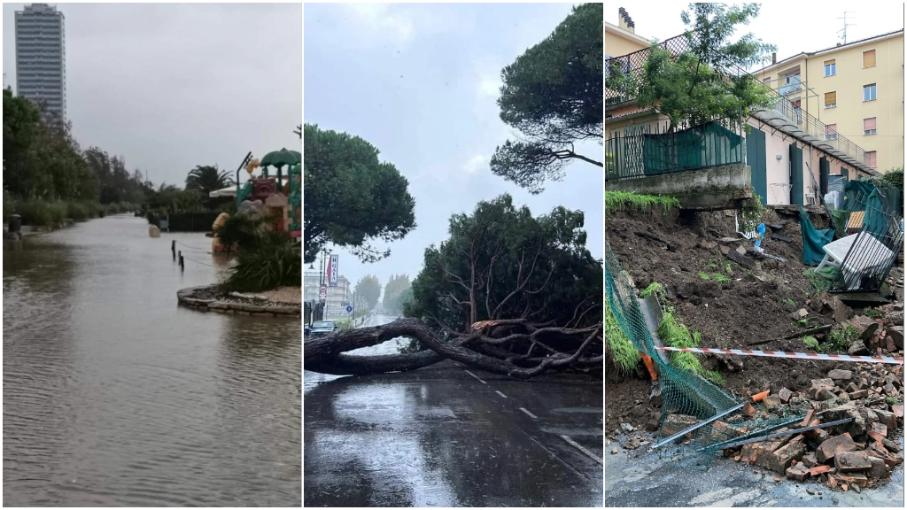 Cesenatico sott'acqua: tanti i danni per negozi e garage