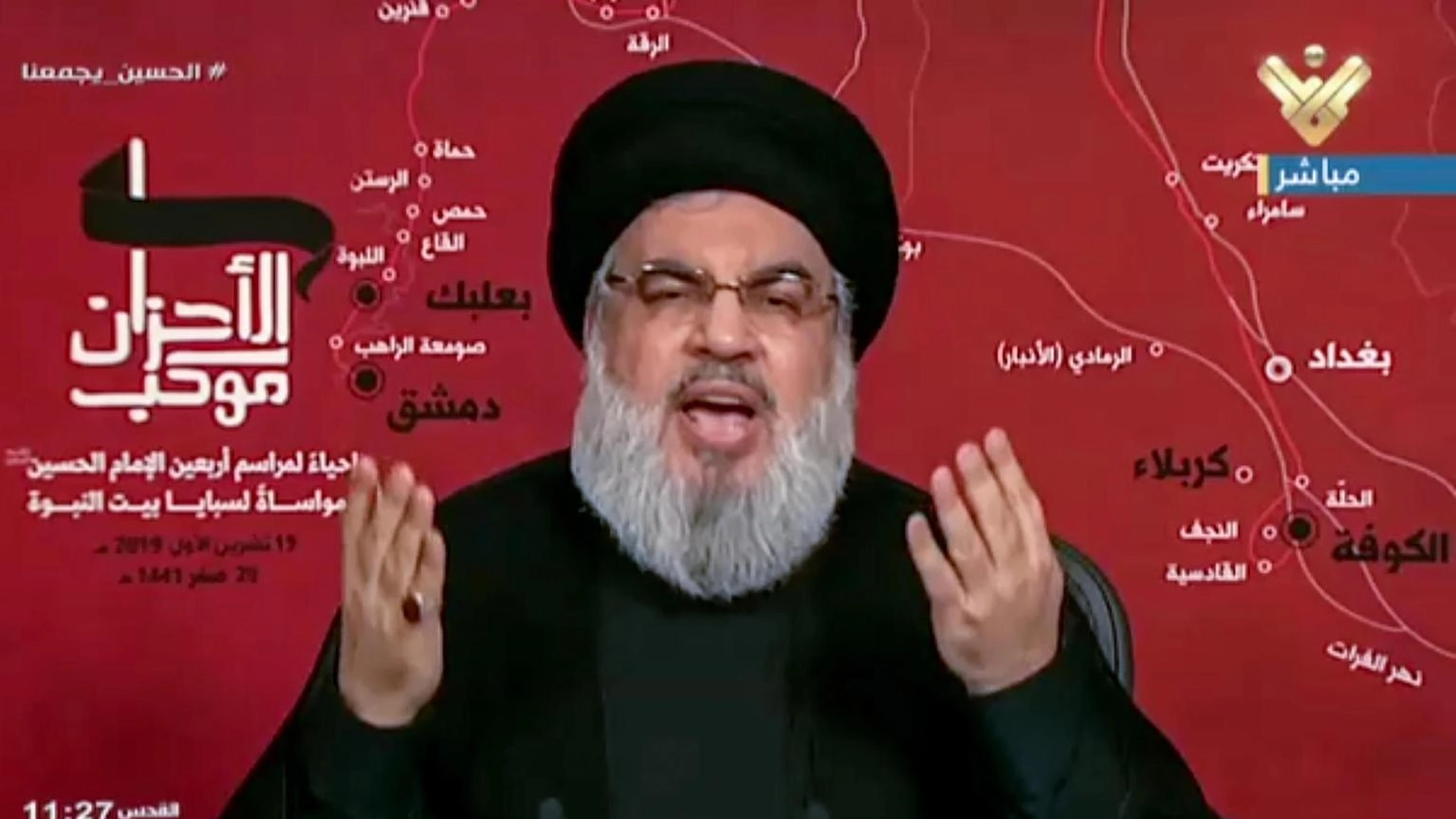 Hezbollah, migliaia in piazza aspettano discorso Nasrallah