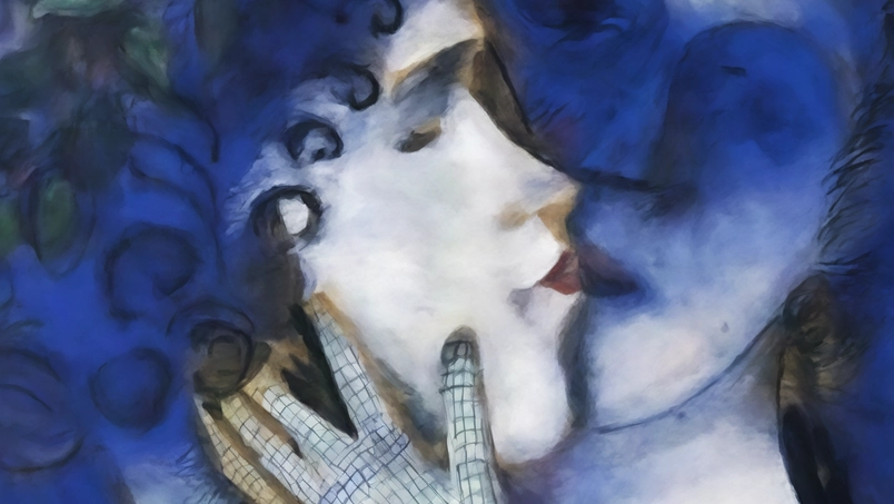 Gli amanti in blu di Marc Chagall, 1914: oltre la celebrazione dell’amore tra il pittore e Bella (collezione privata)