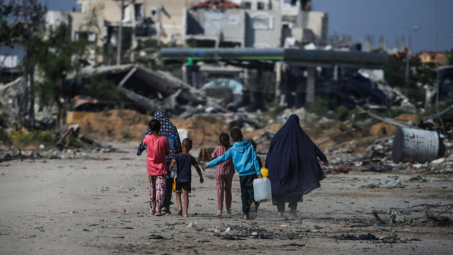 Sfollati palestinesi nella Striscia di Gaza