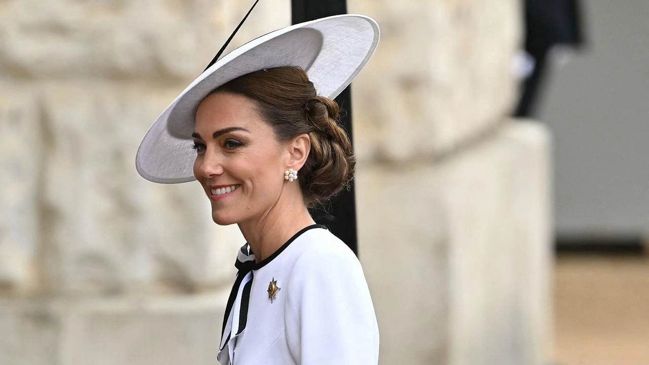 Kate Middleton al Trooping the Colour (Ansa)