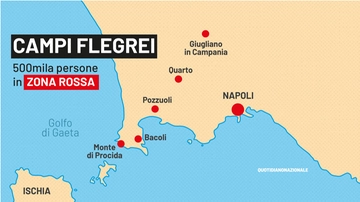 Zona rossa dei Campi Flegrei, 500mila persone a rischio evacuazione. La mappa e le regioni gemellate