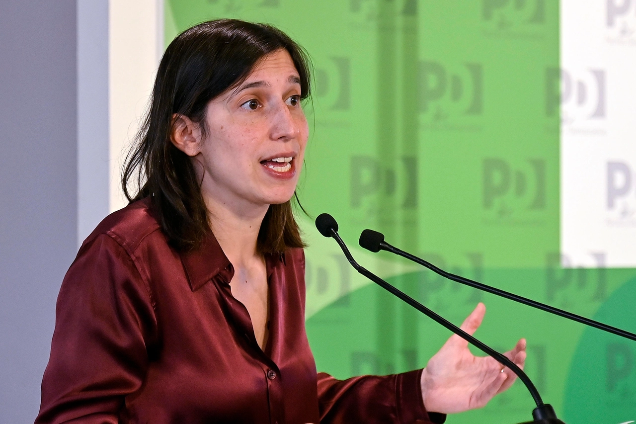 Elly Schlein, segretaria del Pd, durante al direzione nazionale del partito al Nazareno (Ansa)