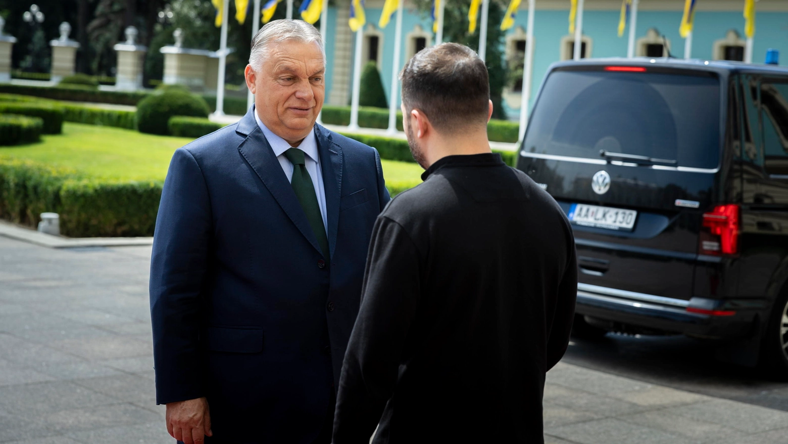 Orban a Kiev da Zelensky (foto Ansa)