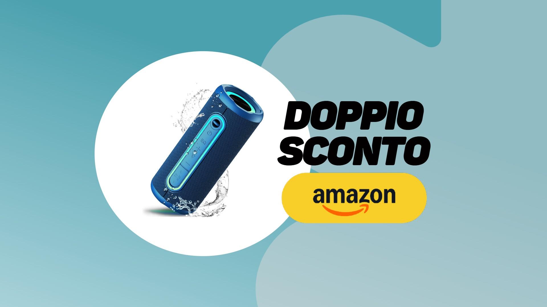 Ascolta ovunque la tua musica preferita con questa potente cassa Bluetooth: doppio sconto su Amazon